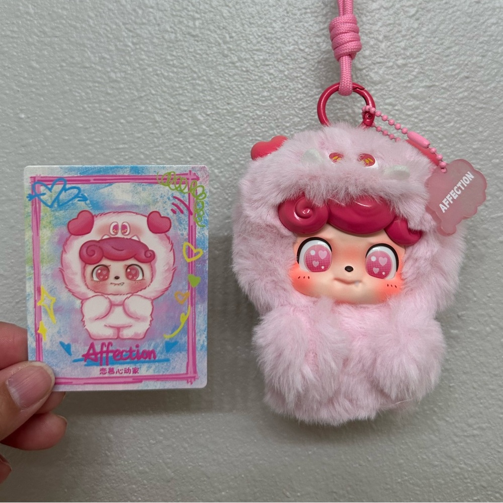 Emotional Hairy Monsters Plush Pendant - Affection